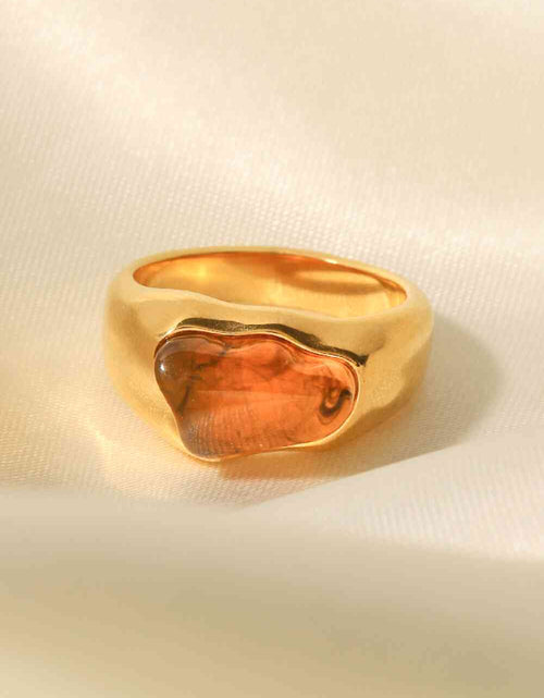 Load image into Gallery viewer, Inlaid Natural Stone Stainless Steel Ring
