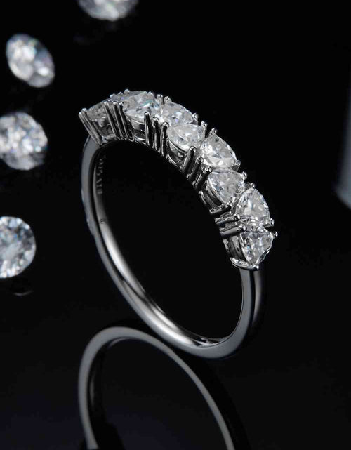 Load image into Gallery viewer, 1 Carat Moissanite 925 Sterling Silver Half-Eternity Ring
