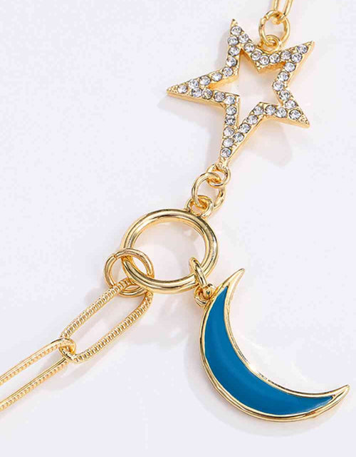 Load image into Gallery viewer, 5-Piece Wholesale Star and Moon Rhinestone Alloy Necklace
