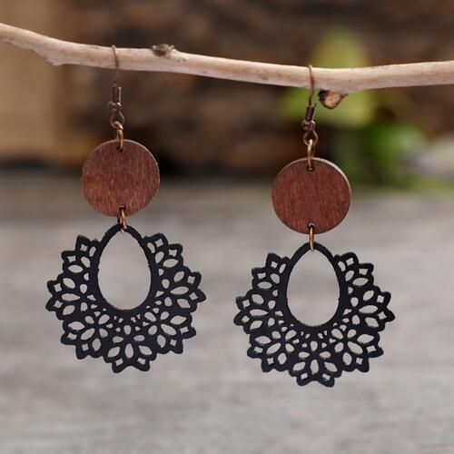 Geometric Cutout Dangle Earrings