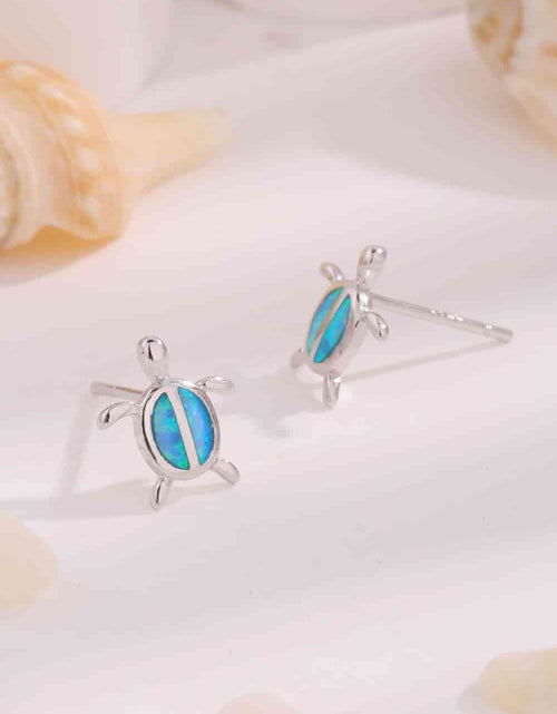 Load image into Gallery viewer, Opal Turtle 925 Sterling Silver Stud Earrings
