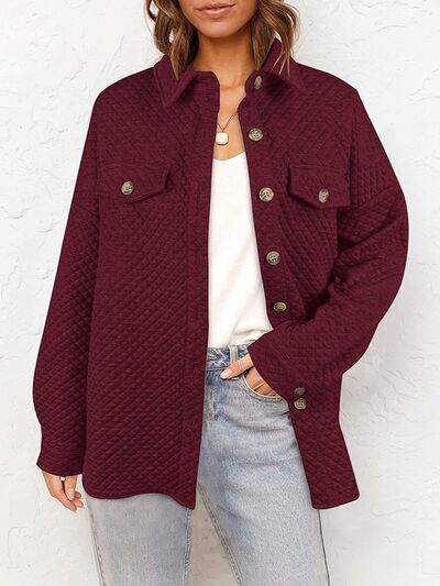 Load image into Gallery viewer, Button Up Dropped Shoulder Jacket
