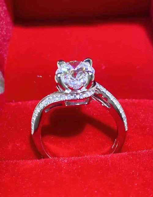 Load image into Gallery viewer, 3 Carat Moissanite Side Stone Ring
