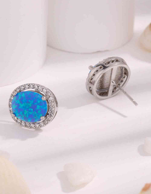 Load image into Gallery viewer, Opal Round Earrings
