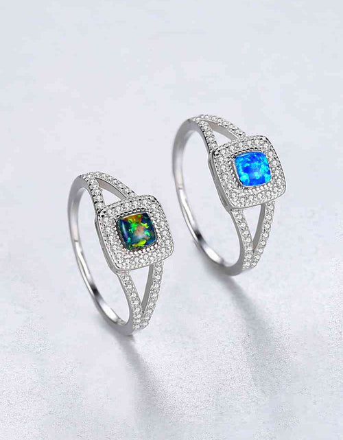 Load image into Gallery viewer, Opal 925 Sterling Silver Split Shank Ring
