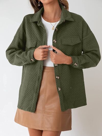 Load image into Gallery viewer, Button Up Dropped Shoulder Jacket
