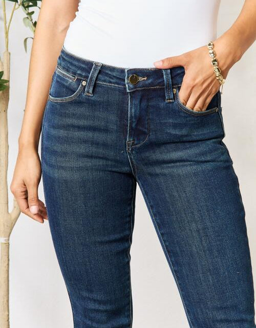 Load image into Gallery viewer, BAYEAS Full Size Raw Hem Straight Jeans
