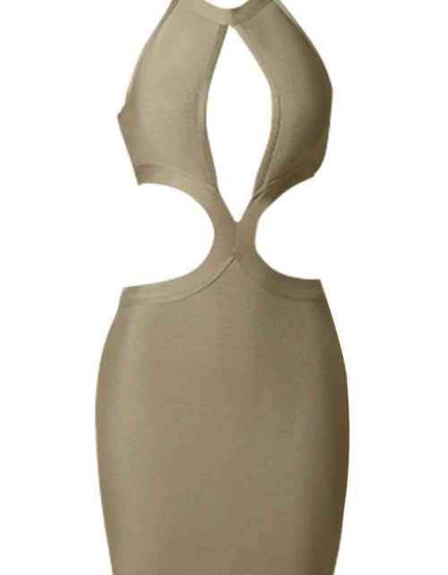 Load image into Gallery viewer, Cutout Grecian Neck Sleeveless Dress
