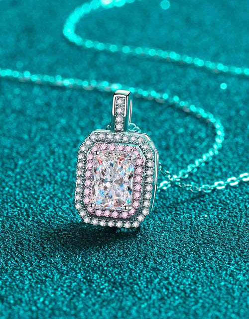 Load image into Gallery viewer, 1 Carat Moissanite Geometric Pendant Chain Necklace
