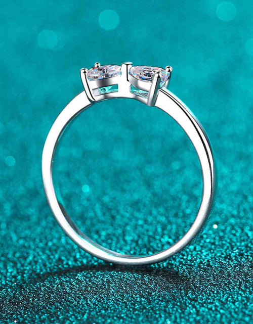 Load image into Gallery viewer, Moissanite Bow Rhodium-Plated Ring
