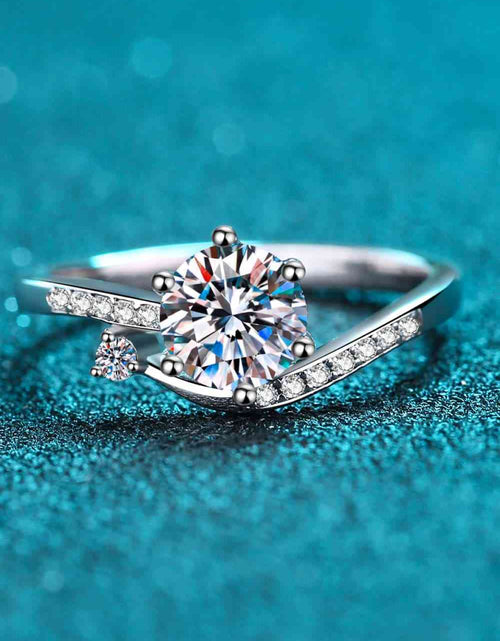 Load image into Gallery viewer, 1 Carat Moissanite 925 Sterling Silver Bypass Ring
