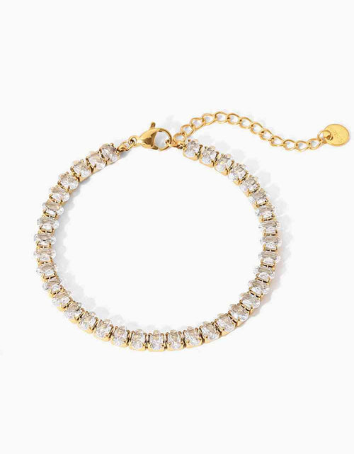 Load image into Gallery viewer, Inlaid Zircon 18K Gold Plated Bracelet
