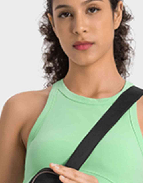 Load image into Gallery viewer, Racerback Cropped Sports Tank
