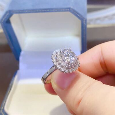 Load image into Gallery viewer, 2 Carat Moissanite 925 Sterling Silver Ring
