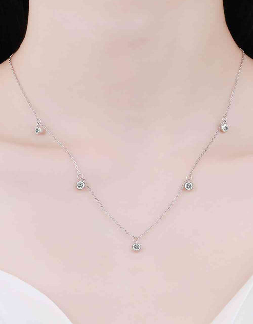 Load image into Gallery viewer, Moissanite Rhodium-Plated Necklace
