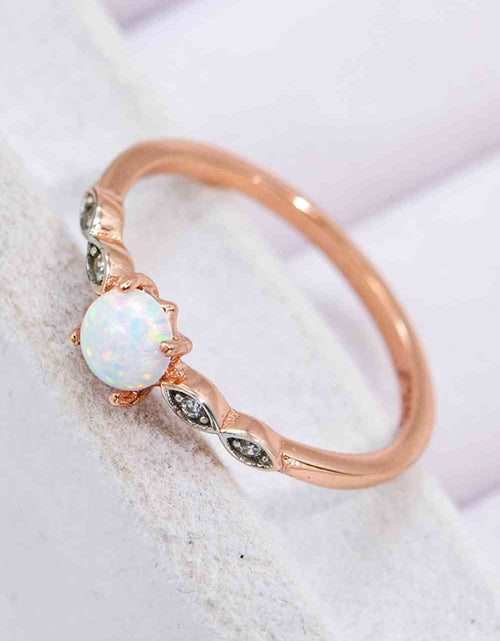 Load image into Gallery viewer, Opal Contrast Platinum-Plated Ring
