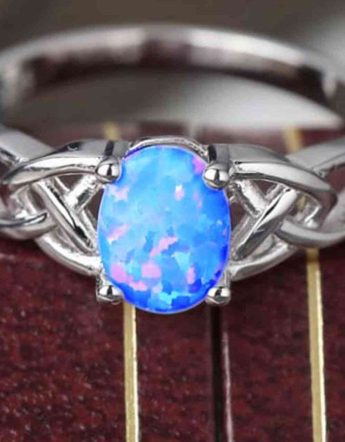 Load image into Gallery viewer, Crisscross 4-Prong Opal Ring
