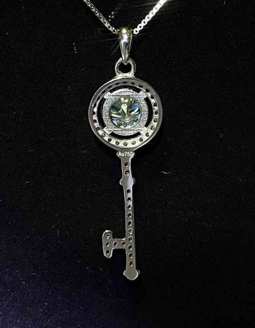 Load image into Gallery viewer, 1 Carat Moissanite Key Pendant Necklace
