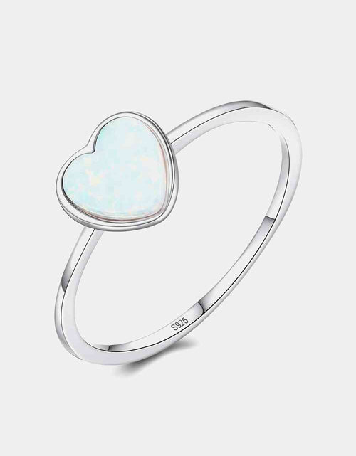 Load image into Gallery viewer, Opal Heart 925 Sterling Silver Ring
