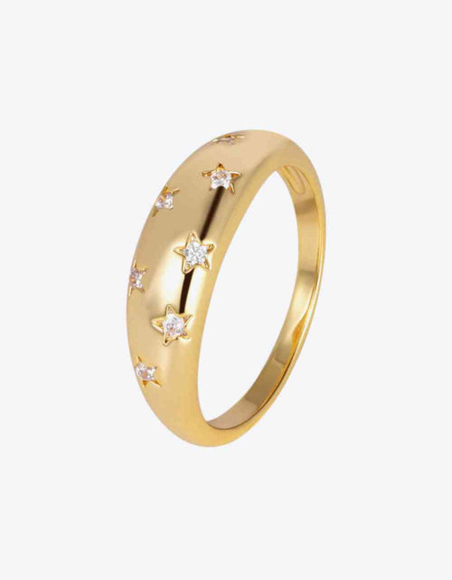 Load image into Gallery viewer, Inlaid Zircon Star Ring
