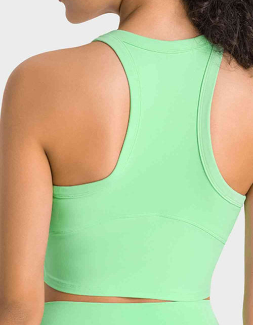 Load image into Gallery viewer, Racerback Cropped Sports Tank
