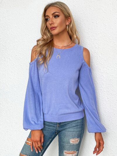 Load image into Gallery viewer, Round Neck Cold Shoulder T-Shirt
