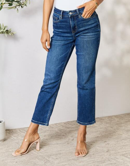 Load image into Gallery viewer, BAYEAS Cropped Straight Jeans
