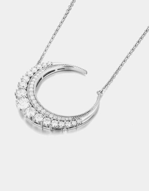 Load image into Gallery viewer, 1.8 Carat Moissanite Crescent Moon Shape Pendant Necklace
