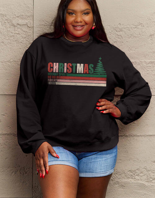 Load image into Gallery viewer, Simply Love Full Size CHRISTMAS Long Sleeve Sweatshirt
