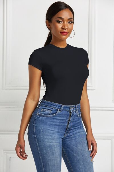 Load image into Gallery viewer, Round Neck Short Sleeve Bodysuit
