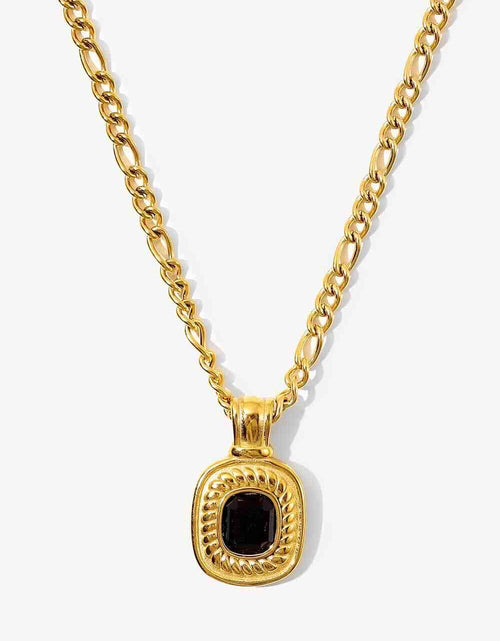 Load image into Gallery viewer, 18K Gold Plated Inlaid Rhinestone Pendant Necklace
