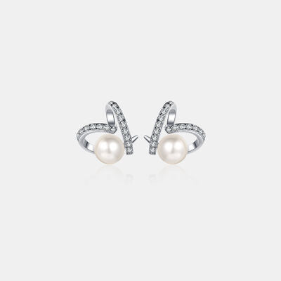 Load image into Gallery viewer, Natural Pearl Moissanite 925 Sterling Silver Earrings
