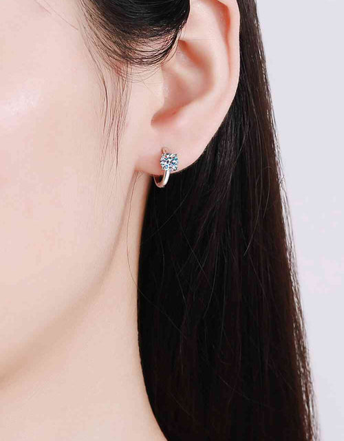 Load image into Gallery viewer, Moissanite Huggie Earrings
