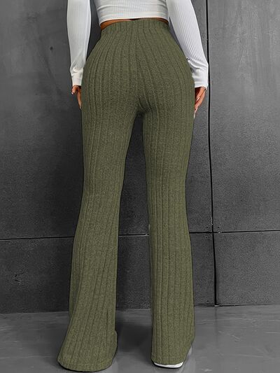 Load image into Gallery viewer, Ribbed High Waist Bootcut Pants
