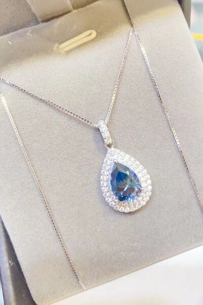 Load image into Gallery viewer, 2 Carat Moissanite Teardrop Pendant Necklace
