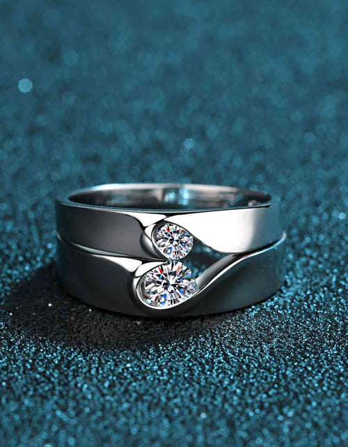 Load image into Gallery viewer, Moissanite Rhodium-Plated Ring
