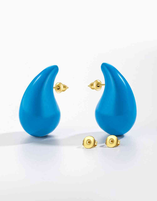 Load image into Gallery viewer, Big Size Water Drop Brass Earrings
