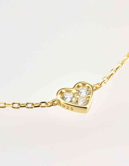 Load image into Gallery viewer, Inlaid Zircon Heart Necklace
