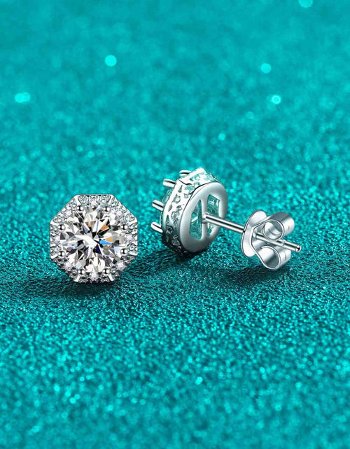 Load image into Gallery viewer, 2 Carat Moissanite 925 Sterling Silver Stud Earrings
