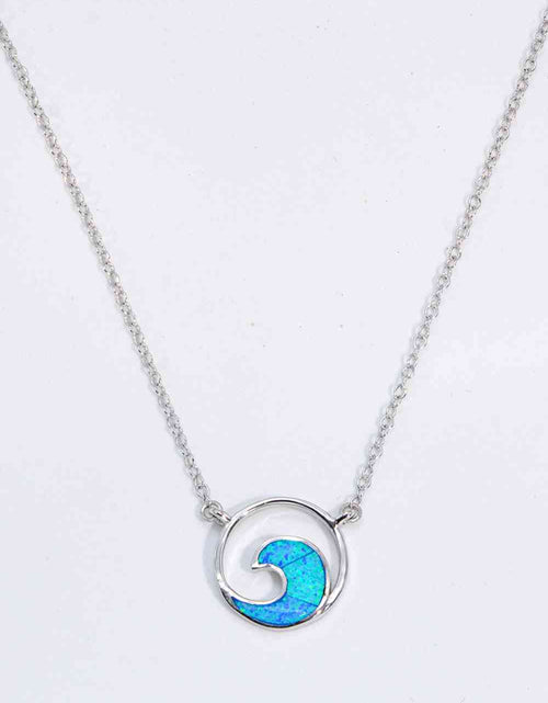 Load image into Gallery viewer, Opal Wave Pendant Necklace
