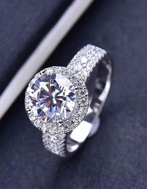 Load image into Gallery viewer, Four-Prong 2 Carat Moissanite Round Ring
