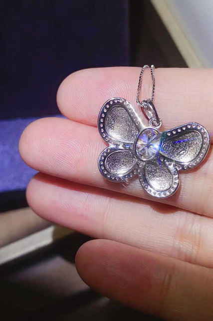 Load image into Gallery viewer, 1 Carat Moissanite Butterfly Pendant Necklace
