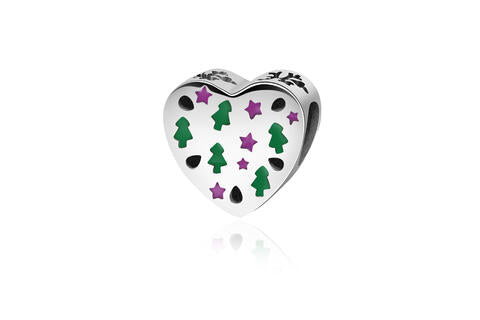 Load image into Gallery viewer, One Piece 925 Sterling Silver Heart Bead Charm
