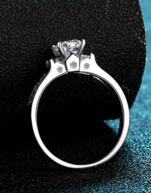 Load image into Gallery viewer, Lucky Charm Moissanite Rhodium-Plated Ring
