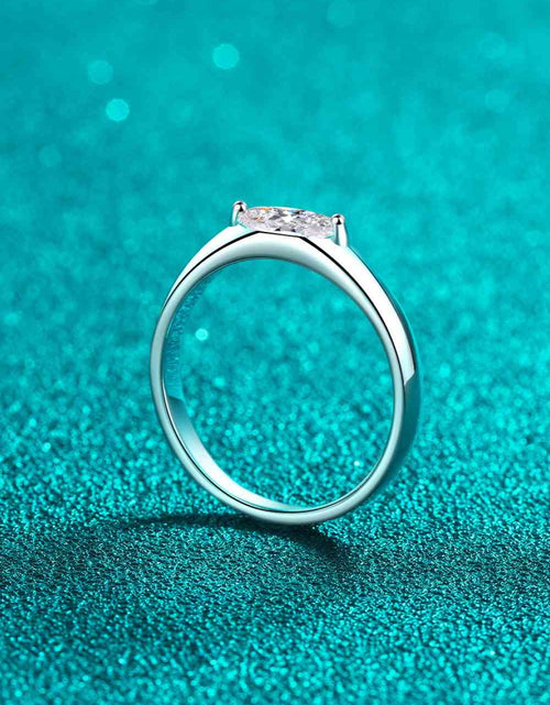 Load image into Gallery viewer, Moissanite Rhodium-Plated Ring
