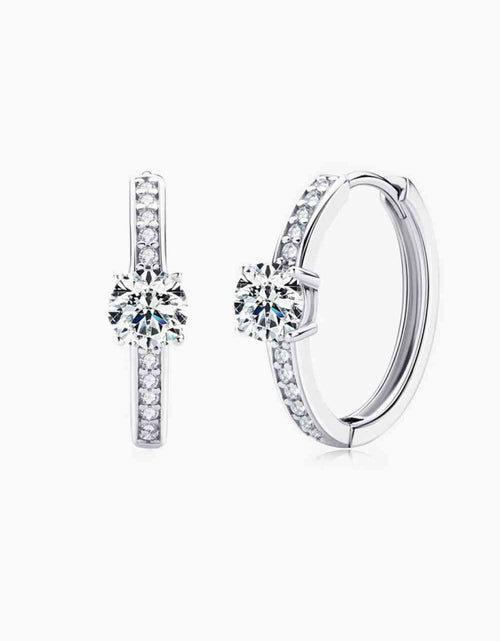 Load image into Gallery viewer, Carry Your Love 1 Carat Moissanite Platinum-Plated Earrings
