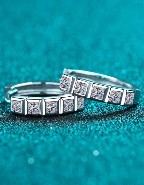 Load image into Gallery viewer, Always Chic Sterling Silver Moissanite Huggie Earrings
