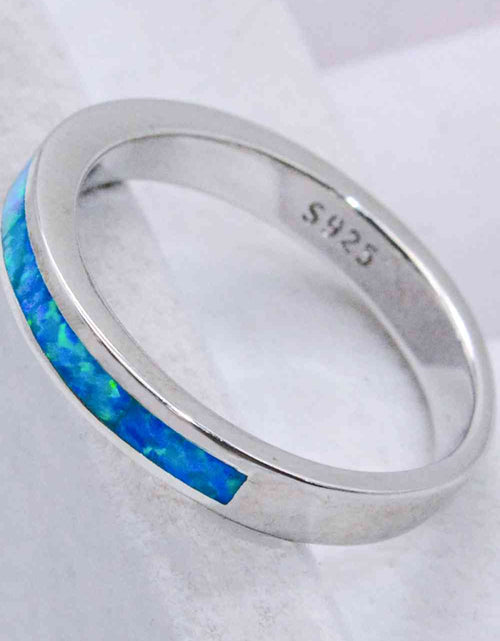 Load image into Gallery viewer, 925 Sterling Silver Opal Ring in Sky Blue
