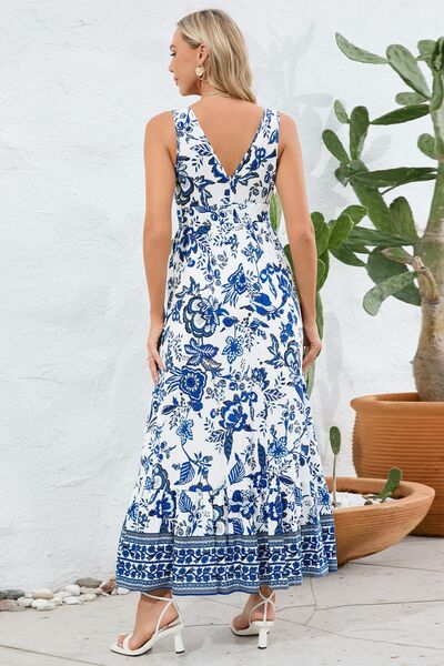 Load image into Gallery viewer, Printed V-Neck Wide Strap Dress
