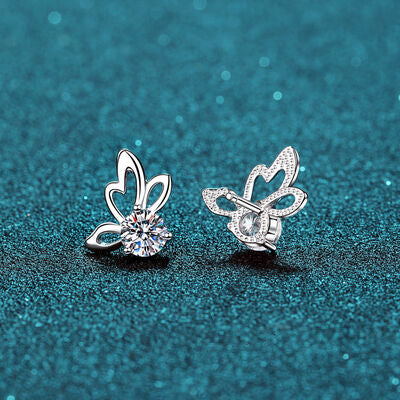 Load image into Gallery viewer, 1 Carat Moissanite Butterfly Shape Earrings
